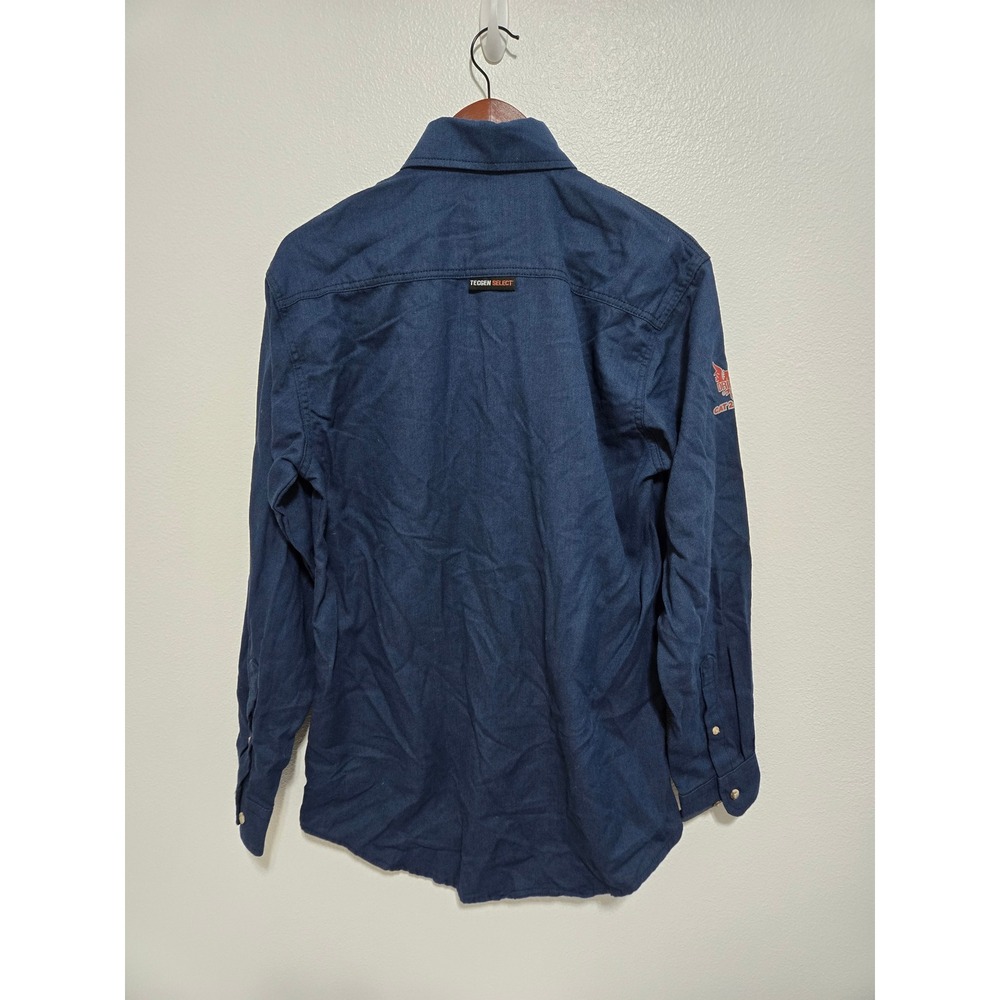 Drifire Mens Work Shirt Navy Blue FR Flame Resistant TECGEN SELECT CAT 2 Size SM - Picture 3 of 8